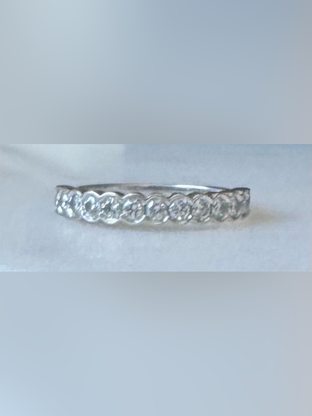Diamond Band in 14k White Gold - Picture 3 of 11